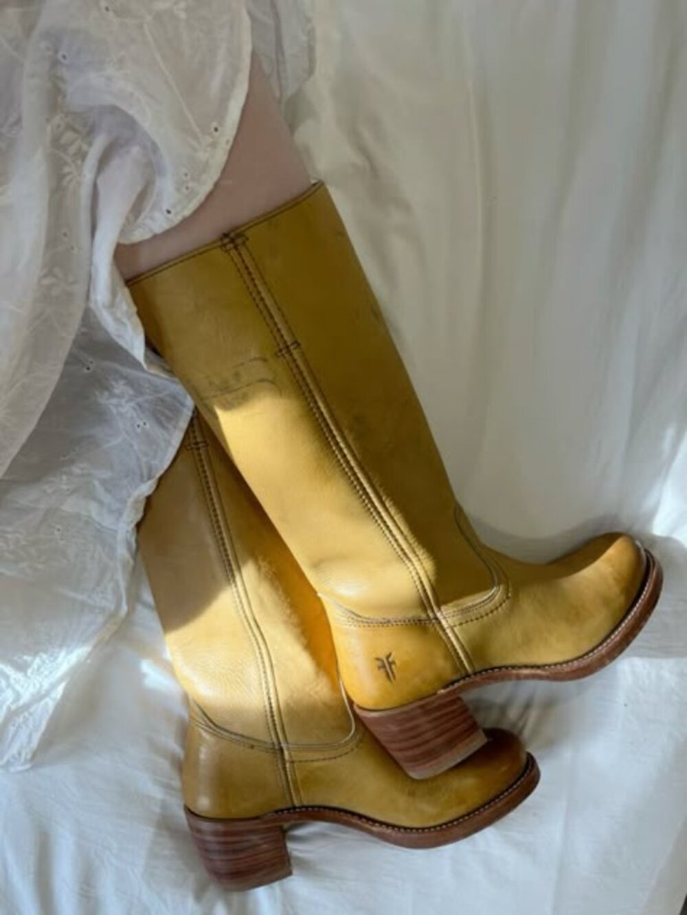 Frye Campus 14L Tall Boots Banana - Picture 3 of 3
